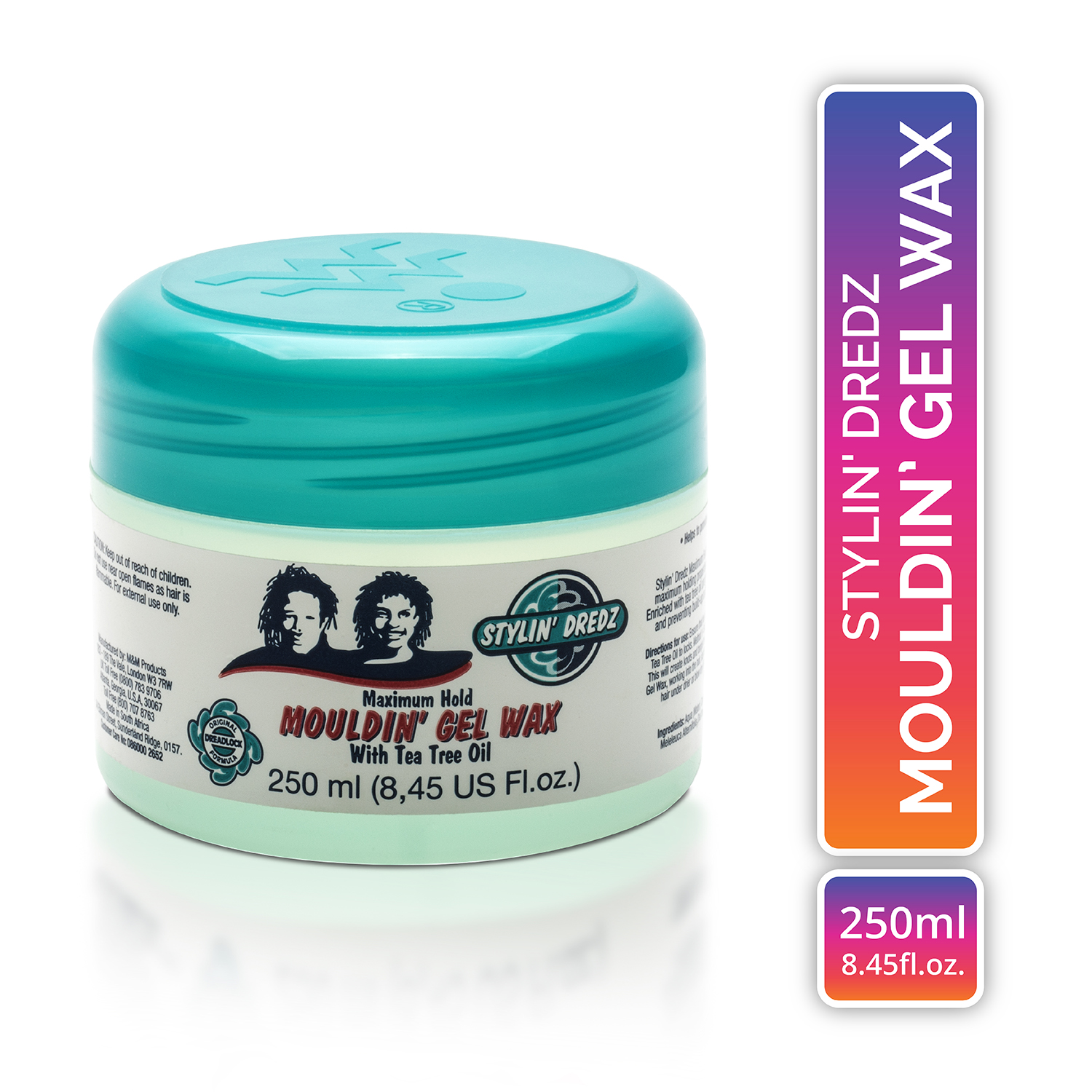 Stylin' Dredz Moulding Gel Wax with Tea Tree Oil Hair Care 250 ml